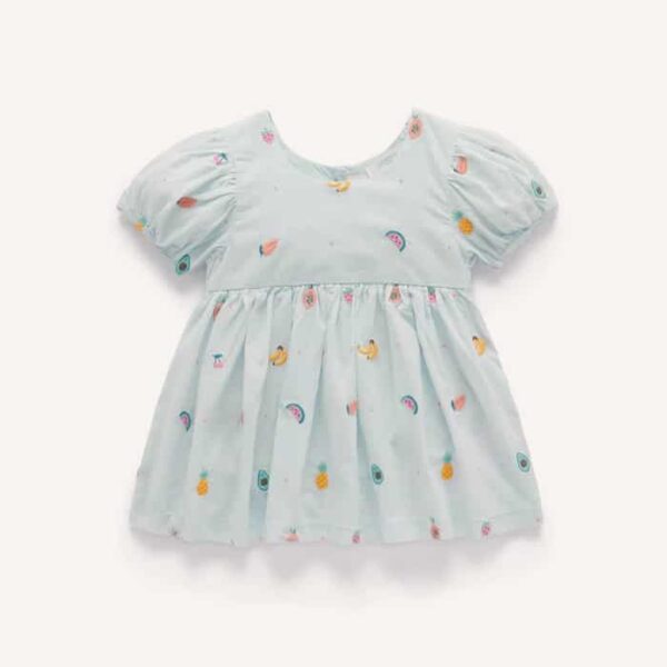 Vestido Bordado de Frutas