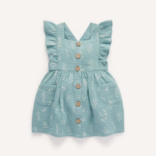 Vestido con Tirantes de Helecho