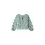 Blusa tejido estampado de flores manga larga con goma elástica en el interior de los puños - Imagen 7