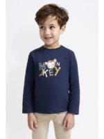 Camiseta manga larga azul petróleo