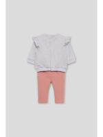 Conjunto sudadera en color gris vigoré claro y legging maquillaje - Imagen 2