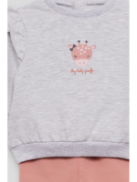 Conjunto sudadera en color gris vigoré claro y legging maquillaje - Imagen 3