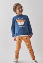 Conjunto reno sudadera glitter y legging estampado