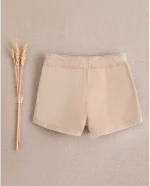 Short de bebé niño beige con botones - Imagen 2