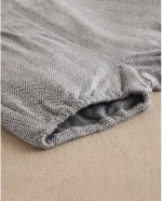 Short de bebé niño gris con estampado de espiga tipo ranita - Imagen 3