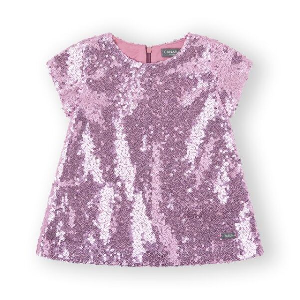 Vestido CAROLINA rosa paillettes