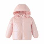 Cazadora rosa capucha desmontable