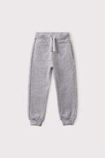 Pantalón felpa perchada con cinturilla elástica y cordones ajustables frontal, bolsillos delanteros y bajo acabado en puño - Imagen 3