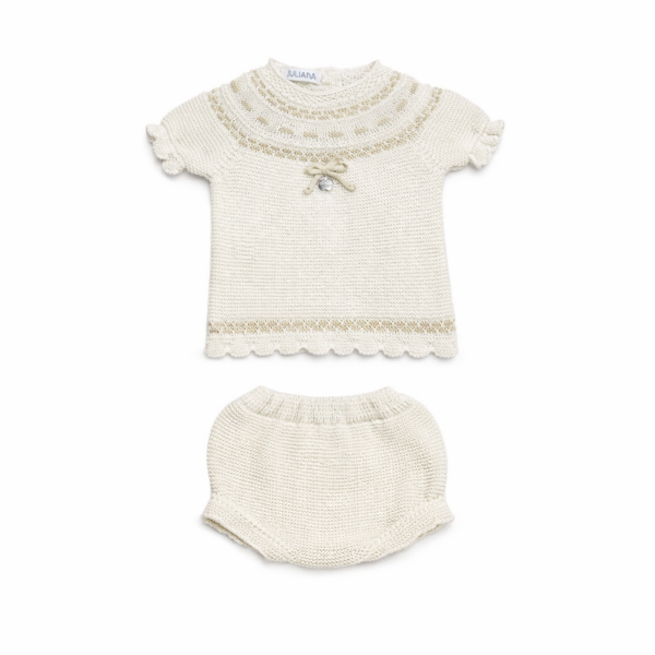 Conjunto Braga Punto Canesu Mota - Crudo Beig