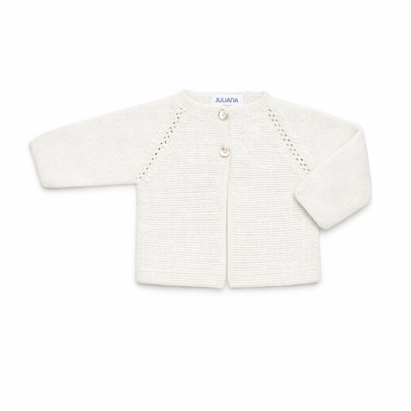 Chaqueta Larga Trenzas Hombros - Crudo