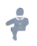 Conjunto 3P Bordado Globo - Cielo