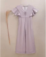 MONO LARGO MALVA CUELLO EN PICO - Imagen 5