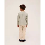 CAMISA DE NIÑO MUSELINA VERDE CUELLO MAO - Imagen 6