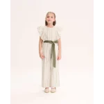 MONO LARGO RAYAS CINTURON VERDE EN LA CINTURA