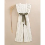 MONO LARGO RAYAS CINTURON VERDE EN LA CINTURA - Imagen 4