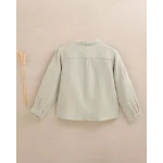 CAMISA DE NIÑO MUSELINA VERDE CUELLO MAO - Imagen 4