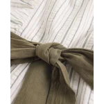 MONO LARGO RAYAS CINTURON VERDE EN LA CINTURA - Imagen 2