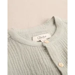 CAMISA DE NIÑO MUSELINA VERDE CUELLO MAO - Imagen 5
