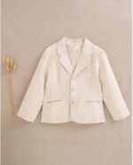 Americana de niño de lino marrón clarito jaspeado - Imagen 6