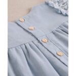 VESTIDO DE BEBE NIÑA AZUL CON VOLANTES Y BRAGUITA A JUEGO - Imagen 7