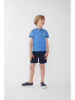 CONJUNTO DOG POLO AZUL MEDIO Y SHORT MARINO