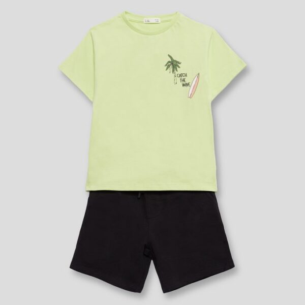 CONJUNTO CAMISETA LIMA Y PANTALÓN NEGRO
