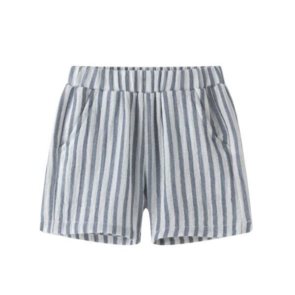 PANTALON CORTO BAMBULA ESTAMPADO MIL RAYAS AZUL MARINERO