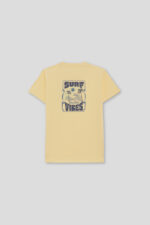 Camiseta de manga corta amarillo claro con serigrafía en el pecho y en la parte tras. - Imagen 2