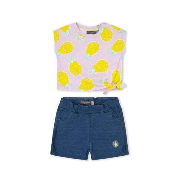 CONJUNTO SHORT NIÑA BBPINEAPPLE