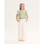 PANTALÓN BLANCO FLUIDO CON TEXTURA - Imagen 2