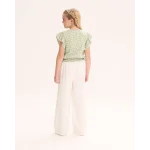 PANTALÓN BLANCO FLUIDO CON TEXTURA - Imagen 3