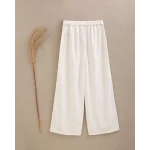 PANTALÓN BLANCO FLUIDO CON TEXTURA - Imagen 4