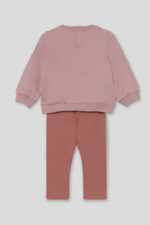 Conjunto de sudadera con estampado de mariposa y legging rosa. - Imagen 4
