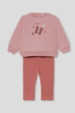 Conjunto de sudadera con estampado de mariposa y legging rosa. - Imagen 3