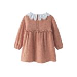 Vestido manga larga con cuello en tejido blanco. - Imagen 4