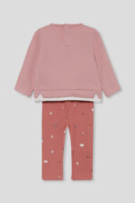 Sudadera suave con bordado de mariposas y lazo decorativo en el bajo. Leggings estampados a juego. - Imagen 3