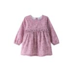 Vestido micropana con detalle de flores en las mangas, cierre atrasero con botones. - Imagen 4