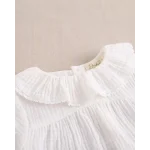 Blusa de bebé muselina blanca con volante en el cuello - Imagen 3