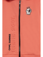 Sudadera coral con cremallera y capucha. - Imagen 3