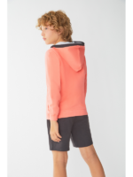 Sudadera coral con cremallera y capucha. - Imagen 2